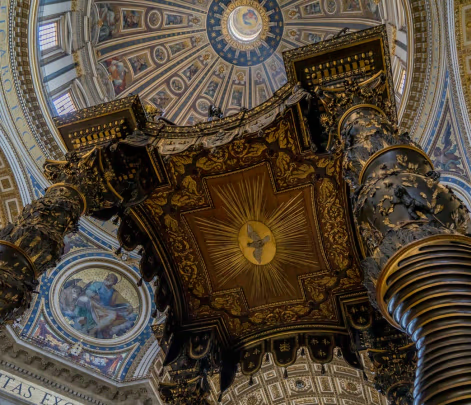 st. peter's baldachin by bernini