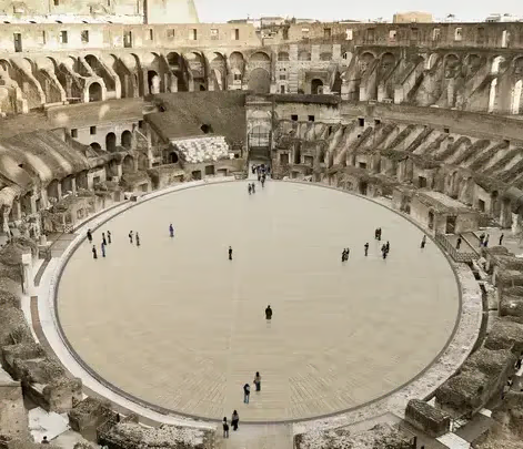 group tours in rome - colosseum combat level view