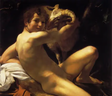 youth with a ram by caravaggio