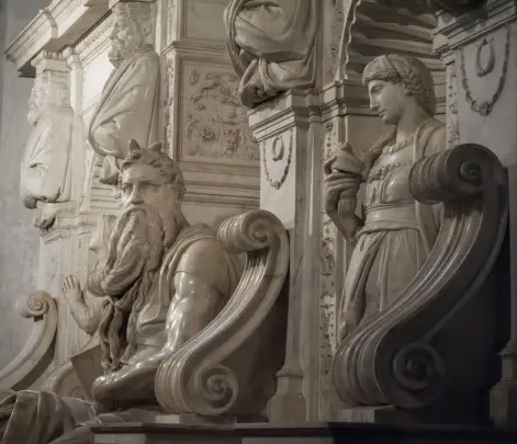tomb of pope julius II by michelangelo